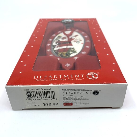 2006 Coca-Cola Dept 56 Christmas Holiday Ornament 75th Anniversary NIB Vintage - Picture 14 of 15